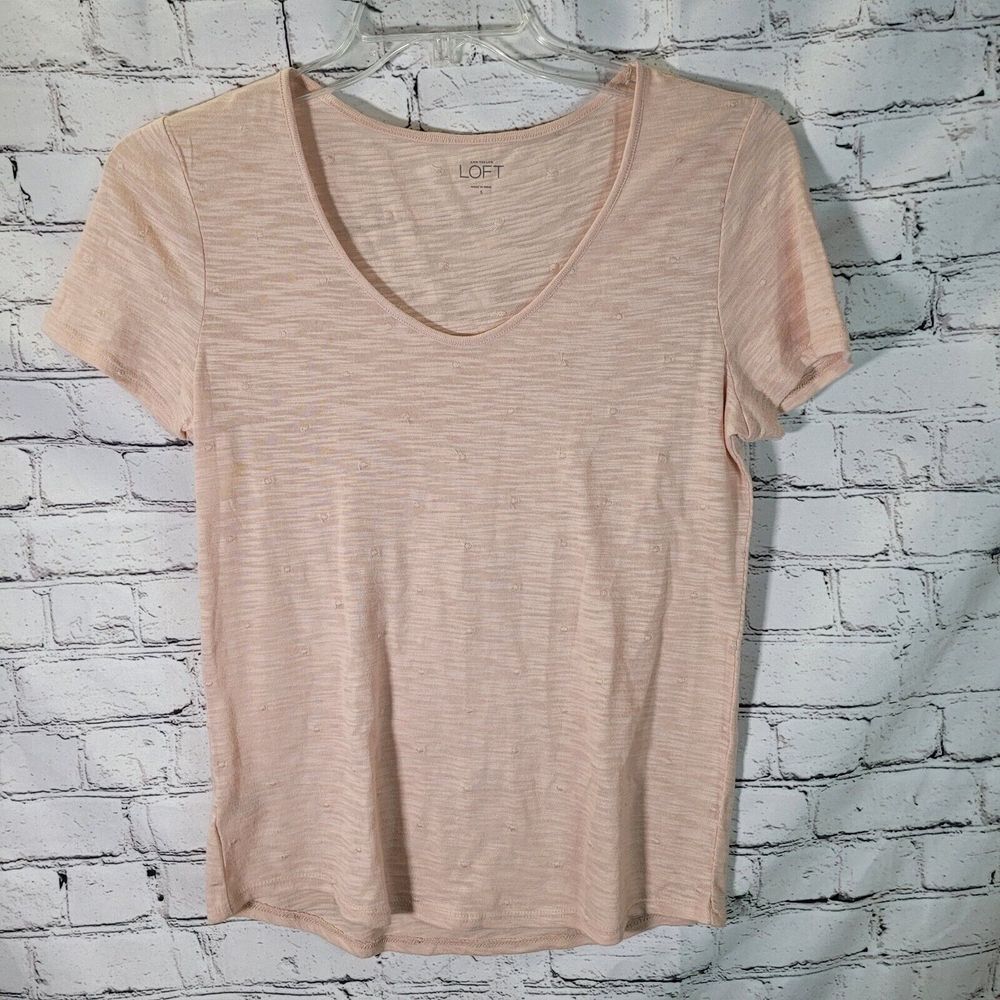 Loft, Light Peach,‎ T-Shirt, Size S
